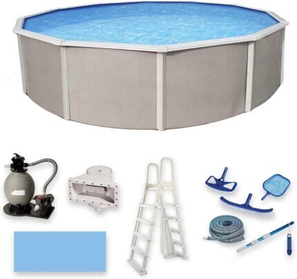 Blue Wave Belize 15′ Round Above Ground Pool | Free US Shipping